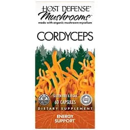Грибы кордицепс Fungi Perfecti Cordyceps поддержка выработки энергии 60 вегетарианских капсул