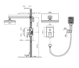 Душова система універсальна Qtap Aquarius Black Matt QTAQA64103NGB - мініатюра 7