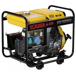 Генератор дизельный KDK10000CE3, 3-фазный 220/400V, 50Hz, 9.4kVA/7.5kW, бак 12.5 л, расход 2 л/ч, пуск: ручной/стартер, 700х510х620 мм, 124 кг