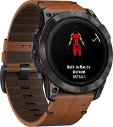 Смарт-годинник Garmin Epix Pro [Gen 2] Sapphire Edition 51mm Carbon Grey DLC Titanium with Chestnut Leather Band [010-02804-30/31] [86528] - мініатюра 2