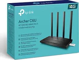 Маршрутизатор ARCHER C6U AC1200, 4xGE LAN, 1xGE WAN, 1xUSB, MESH TP-Link teh0017182 - мініатюра 5