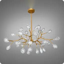 Люстра подвесная 517 Dlight на 45 ламп Золото Сатин (01969)