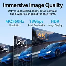 Кабель HDMI M - M, 15.0 м, V2.0, 4K 60Гц, обплетення, Zinc Alloy Type чорний Vention - мініатюра 8