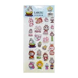 Детский набор наклеек "Лабубу" Bambi YG0328(Blue) микс, 10х22 см