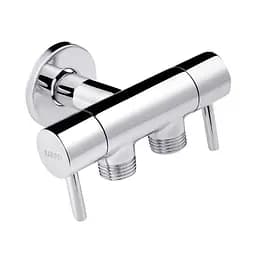 Кран приладовий кутовий Karro KR-3155 на 2 виходи 1/2"x1/2"x1/2" Хром 30412 - мініатюра 3