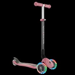 Самокат Globber Primo foldable lights, колеса с подсветкой, пастельно-розовый (432-210-2)