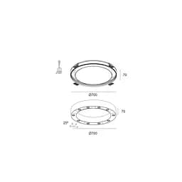 Стельова люстра Skarlat RSL74107 10×3W BK 4000K - мініатюра 2