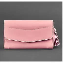 Шкіряна жіноча сумка Еліс рожева