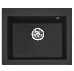 Гранітна кухонна мийка Rea West XL black matt ZLE-00136, Чорний матовий