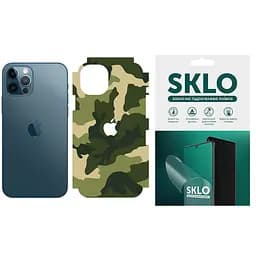 Захисна плівка гідрогелева SKLO Back тил+грани без углов+лого Camo для Apple iPhone 12 Pro 6.1 Зелений/Army Green