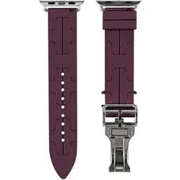 Силіконовий ремінець Hermes Apple Watch 41/40/38 мм Wine Red