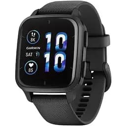 Смарт-годинник Garmin Venu Sq 2 - Music Edition Slate Aluminum Bezel with Black Case and Silicone Band (010-02700-00/10)