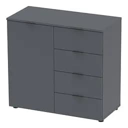 Комод Doros Рон 1 1 фасад 4 шухляды Графіт 80х38х81 (41516006)