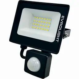 Прожектор светодиодный Evrolight FM-01D-20 с датчиком движения 20 W 6400 К (57040)