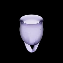 Менструальні чаші Satisfyer Feel Confident Menstrual Cup 2 шт. фіолетові - мініатюра 4