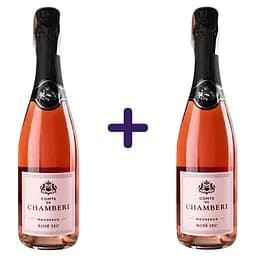 Вино ігристе Comte de Chamberi Rose рожеве сухе 10,5% 1.5 л (2 шт. х 0.75 л)