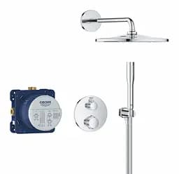 Душова система з термостатом прихованого монтажу Grohe Grohtherm з Rainshower Mono 310 34869000, Хром - мініатюра 2