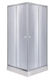 Набор Lidz Душевая кабина Wawel SC80x80.SAT.LOW.GR, квадратная, стекло тонированное 4 мм + Душевой поддон Kapielka ST80x80x14