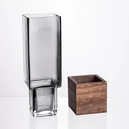 Ваза для квітів та декору Yiwu Smart Wood 900 мл HP-19-160-2 - мініатюра 3