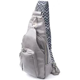 Женская сумка Vintage из экокожи с акцентом на текстильную лямку 18х33х10 см sum0026969