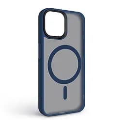 Чехол для Apple iPhone 15, Uniq MagCase, синий, противоударный, панель-накладка с MagSafe, ударопрочный TPU+PC, с магнитом MagSafe, поддержка полноценной беспроводной зарядки, ArmorStandart (ARM75298) - мініатюра 2