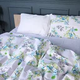 Простирадло MirSon Бязь 17-0707 Spring Branches 110х160 см біле (2200010618402) - мініатюра 3