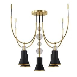 Люстра ARCH 5U PikArt арт. 23665 Золотий/чорний