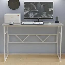 Стол письменный Райан Ferrum-decor 750x1400x600 Белый металл ДСП Бетон 32 мм (FRD-106487)