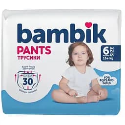 Подгузники Bambik трусики 6 (15+ кг) 30 шт (4823071652536)