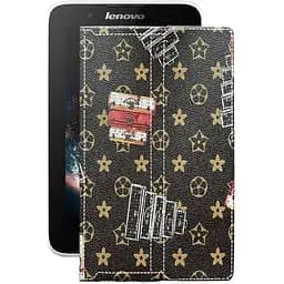 Чохол StatusCASE з екошкіри для планшету Lenovo A7-30 A3300 Луі-Вітон-коричневий