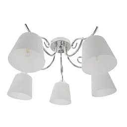 Люстра потолочная Brille с абажуром в спальню Е27 60W CH (BKL-728C/5)