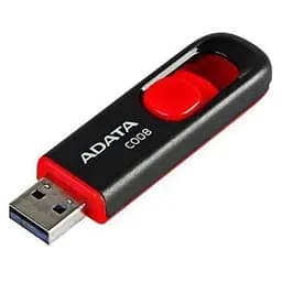 Флеш-накопичувач A-DATA USB USB 2.0 C008 16Gb Black/Red (AC008-16G-RKD) - мініатюра 2