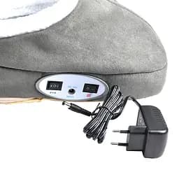 Електрогрілка для ніг Foot Warmer, масажні тапочки з підігрівом і вібромасажем 220В, сірі - мініатюра 6