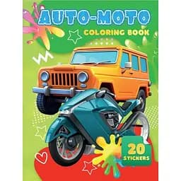 Детская раскраска Auto Moto Jumbi А06012502, 20 наклеек А4