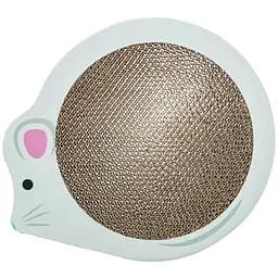 Дряпка для кошенят Trixie картонна в формі миші з котячою м'ятою 35х2.5х29.5 см біла