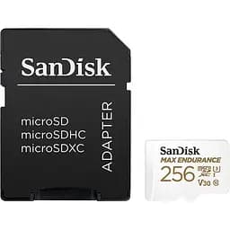 Карта памяти SanDisk microSDXC 256 GB UHS-I Max Endurance U3 V30 R-100MB/s + SD Adapter (SDSQQVR-256G-GN6IA) [141837]