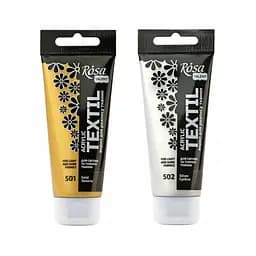 Краска акриловая для росписи тканей металлик 60 мл Rosa Talent