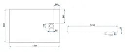 Душовий піддон Rea Magnum 80x120 white REA-K3336, Білий - мініатюра 10