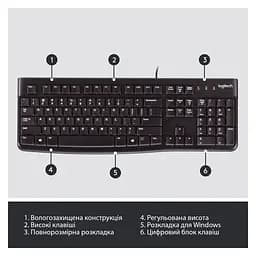 Клавіатура  Logitech Keyboard K120 EOM (920-002643) - мініатюра 6