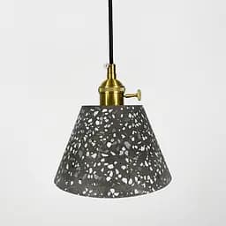Підвіс Terrazzo Cono із сірим бетонним плафоном в стилі Ар-деко Line.F MJ 165/1 BK - мініатюра 4