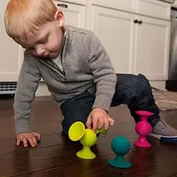 Набір сенсорних брязкальців Fat Brain Toys PipSquigz F089ML силіконові брязкальця 3 шт - мініатюра 7