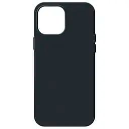 Силиконовый чехол для Apple iPhone 13 Pro Max, ICON2 Case, черный, противоударный, панель, защита всего корпуса, матовая поверхность Soft Touch, выступает над дисплеем, совместим с защитными стеклами и пленками, с микрофиброй