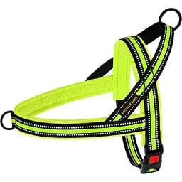 Шлея для собак BronzeDog Mesh Скандинавская, размер L, 48х54-68 см, лимонная