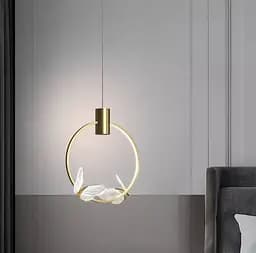 Вишуканий світильник в формі кільця з підсвіткою на 2 метелики Line.F C 1201-2