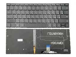 Клавіатура для Huawei MateBook 13 W19 HN-W19R HN-W19L WRT-W09 WRT-W19 W29 (RU Black з підсвічуванням). Оригінал