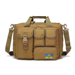 Велика дорожня тактична сумка для документів і ноутбука 15.6 Койот MOLLE Solve KT6003605