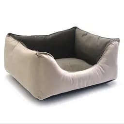 Лежак для собак та котів Zoo-hunt Мрія двосторонній бежевий+коричневий №2 400х500х220 мм