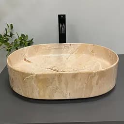 Умивальник VBI Verona 50 travertine glossy накладний VBI-011326 - мініатюра 3
