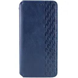 Кожаный чехол-книжка GETMAN Cubic (PU) для Oppo A58 4G Синий