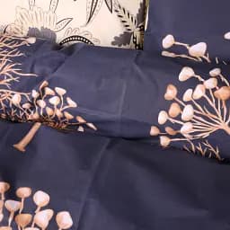 Комплект постільної білизни MirSon Gentle Flora Ranforce Elite 175х210 см синьо-бежевий (2200012434581) - мініатюра 4